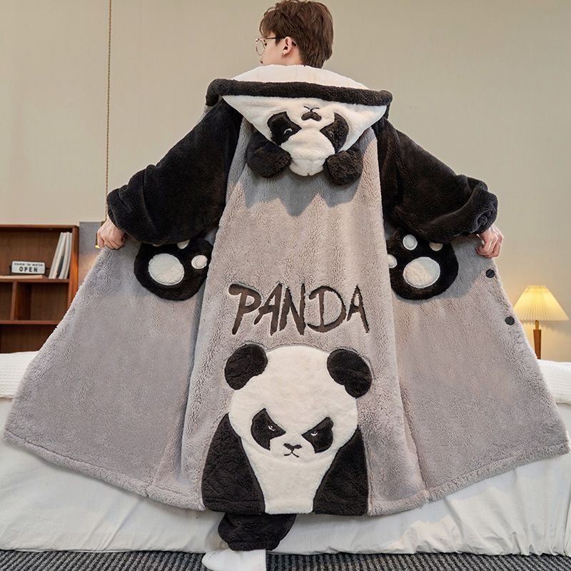 Oversized Panda Pattern Men Wi - Winter Clothing Pk review and price
