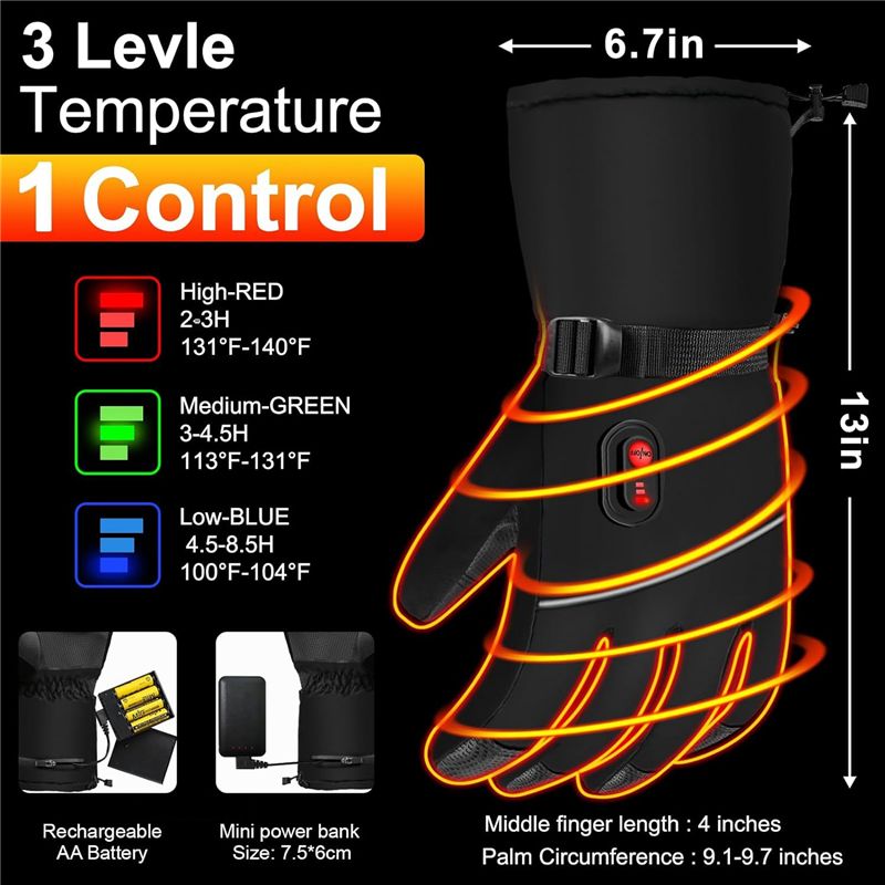 A07T-Electric Heated Gloves Ha - Heated Gloves Electric review and price