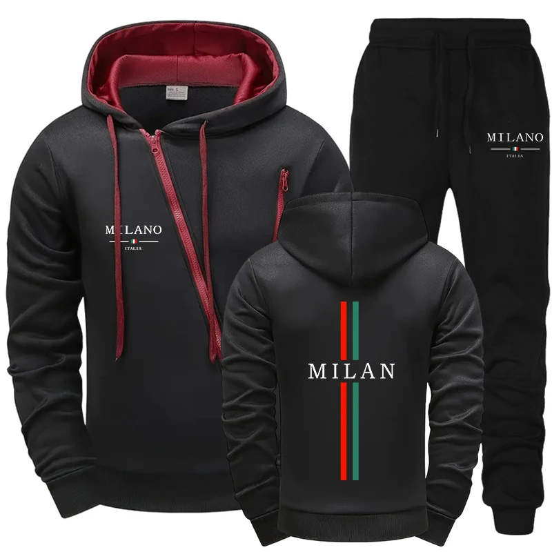 Men Tracksuit Sets Fashion Cas - Winter Clothing Pk review and price