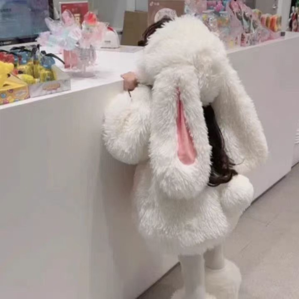 Winter Cartoon Girl Fluffy Swe - Winter Clothing Gift Ideas review and price