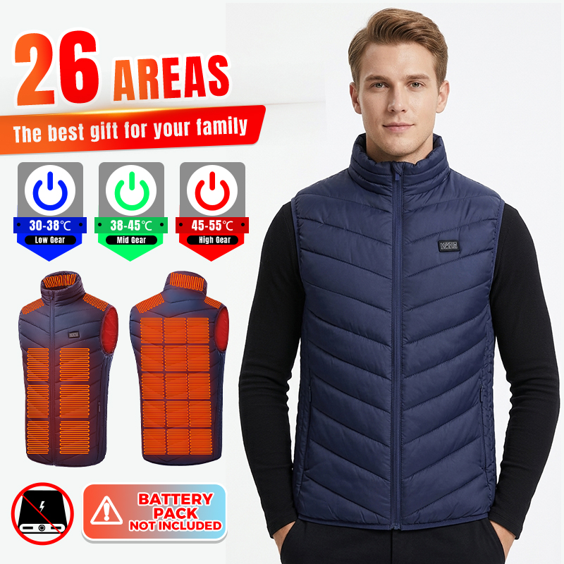 Smart Heated Vest 26 Zones Men - Winter Clothing Hiking review and price