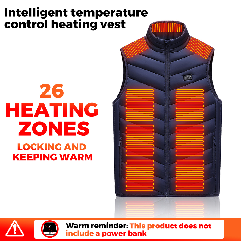 Smart Heated Vest 26 Zones Men - Winter Clothing Hiking review and price